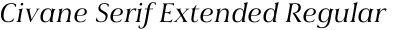 Civane Serif Extended Regular Italic
